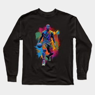 Basketball Player Illustration Long Sleeve T-Shirt